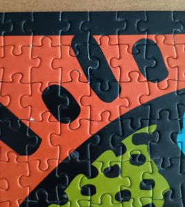 Image of the puzzle 1000, Educa, Figures with World, Keith Haring, Complete, Detail of the puzzle