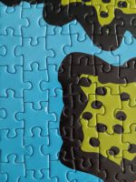 Image of the puzzle 1000, Educa, Figures with World, Keith Haring, Complete, Detail of the puzzle