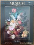 Image of the puzzle 1000, Clementoni, Bowl of Flowers, Jan Frans van Dael, Factory Sealed, Picture of the box