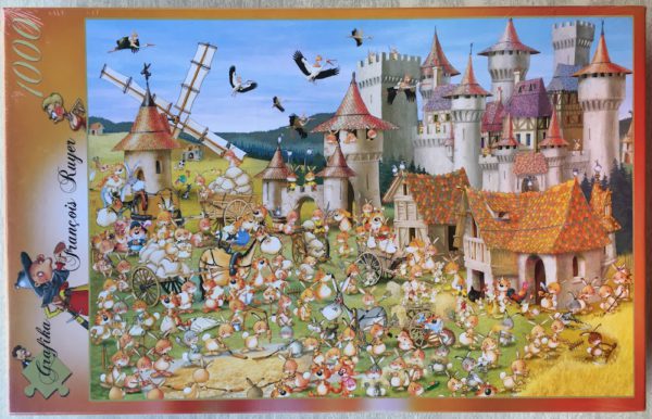 Image of the puzzle 1000, Grafika, Le Château des Lapins, by François Ruyer, Factory Sealed, Picture of the box