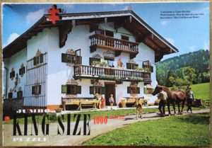 Image of the puzzle 1000, Jumbo, Farmhouse in Upper Bavaria, West Germany, Complete, Picture of the box