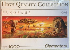 Image of the puzzle 1000, Clementoni, African Savannah, by Adrian Chesterman, Factory Sealed, Picture of the box