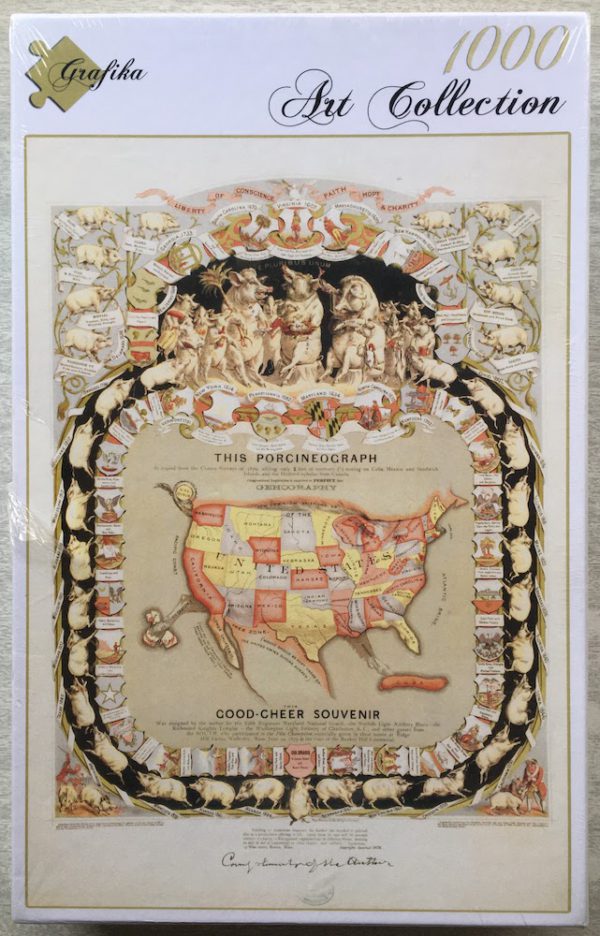 Image of the puzzle 1000, Grafika, Porcineograph, 1875, Factory Sealed, Picture of the box