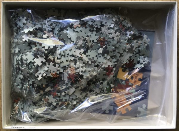 Image of the puzzle 1000, Ravensburger, Winter, 1977, by J.S. Micha Koeck, Complete, Picture of the bag