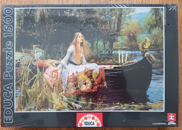 Image of the puzzle Lady Shalot1500, Educa, The Lady of Shalott, by John William Waterhouse, Factory Sealed, Picture of the box