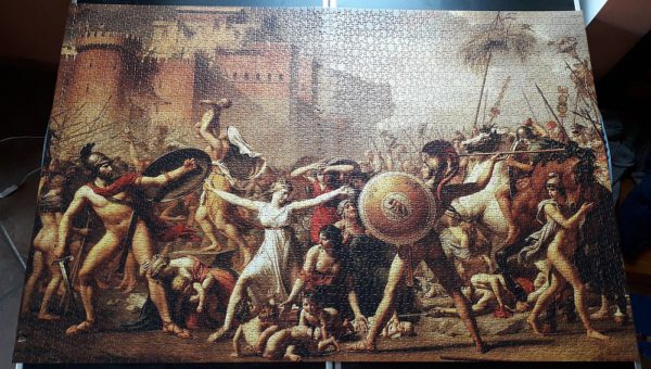 Image of the puzzle 3000, Ravensburger, The Intervention of the Sabine Women, by Jacques-Louis David, Complete, Picture of the puzzle