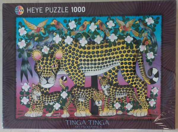 Image of the puzzle 1000, Heye, Wildcat Family, by Abbasy Mbuka, Factory Sealed, Picture of the box