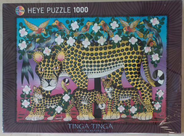 Image of the puzzle 1000, Heye, Wildcat Family, by Abbasy Mbuka, Factory Sealed, Picture of the box