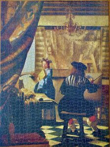 Image of the puzzle 1000, Nathan, The Art of Painting, by Johannes Vermeer, Complete, Picture of the puzzle
