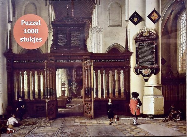 Image of the puzzle 1000, Prinsenhof, Interior of the Nieuwe Kerk, Delft..., by Hendrick van Vliet, Factory Sealed, Picture of the box