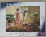 Image of the puzzle 1500, MB, The Woman and the Parrot, by John Haskins, Factory Sealed, Picture of the box