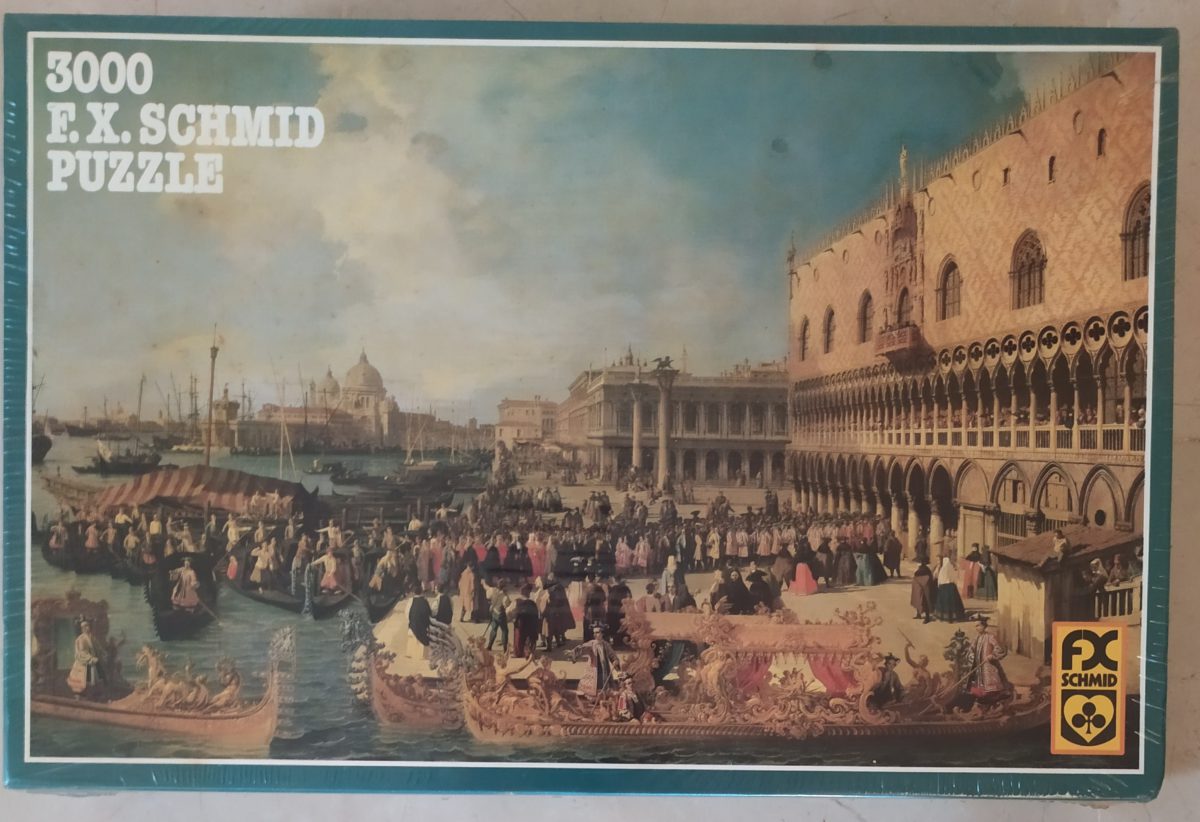 Image of the puzzle 3000, F.X. Schmid, The Reception of the Imperial Ambassador, by Canaletto, Factory Sealed, Picture of the box
