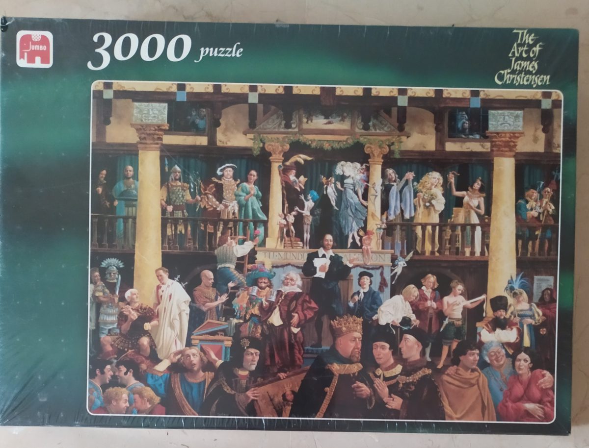 3000, Jumbo, All the World's a Stage, James Christensen, Factory Sealed, Listed by Barebrain Image of the puzzle 3000, Jumbo, All the World's a Stage, James Christensen, Factory Sealed, PIcture of the box
