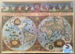 Image of the puzzle 6000, Schmidt, Historic Map of the World, Sealed Bag, Picture of the box