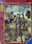 Image of the puzzle 1000, Ravensburger, Young Knight in a Landscape, by Vittore Carpaccio, Factory Sealed, Picture of the box