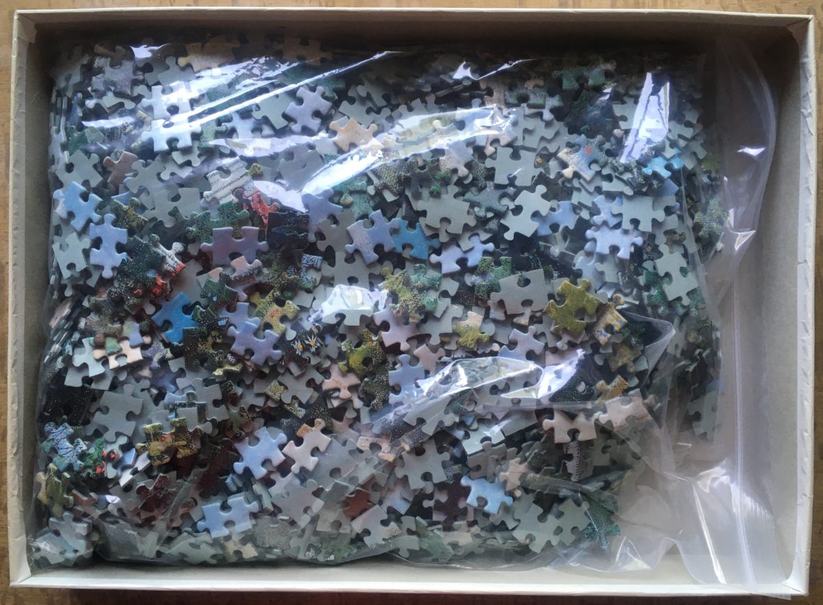Image of the puzzle 2000, Schmidt, Idyllic Scene, by Peter Motz, Complete, Picture of the bag