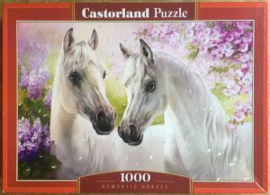 Image of the puzzle 1000, Castorland, Romantic Horses, Complete, Picture of the box