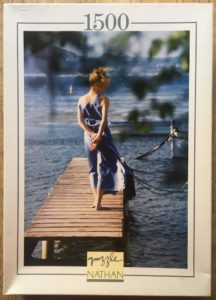 Image of the puzzle 1500, Nathan, Girl at the Moorings, by Frédéric Rolland, Complete, Picture of the box