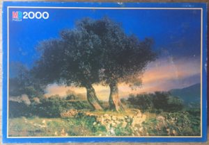 Image of the puzzle 2000, MB, Les Oliviers, by Gerst Rothan, Complete, Picture of the box