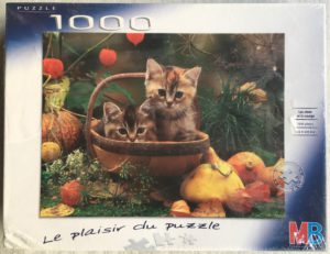 Image of the puzzle 1000, MB, Les Chats et la Courge, Factory Sealed, Picture of the box