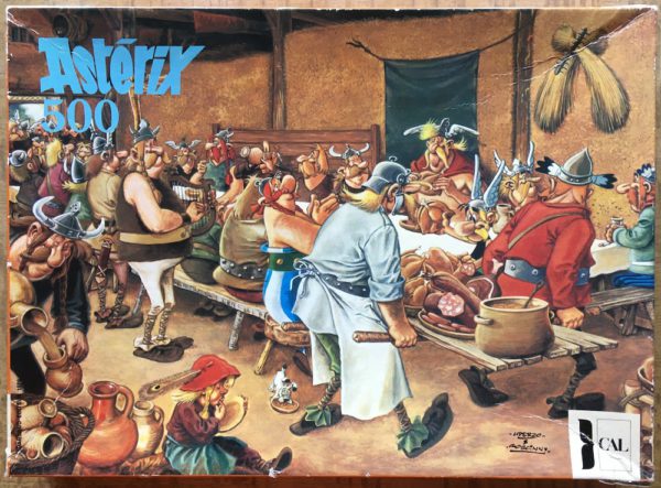 Image of the puzzle 500, Dargaud, D'Aprés Repas de Noces de Bruegel, by Goscinny & Uderzo, Complete, Picture of the box