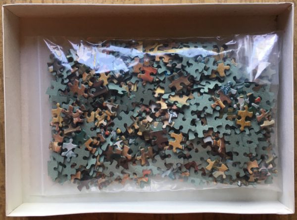 Image of the puzzle 500, Dargaud, D'Aprés "Repas de Noces" de Bruegel, by Goscinny & Uderzo, Complete, Picture of the bag