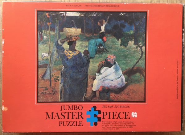 Image of the puzzle 520, Jumbo, Fruit Gathering in Martinique, by Paul Gauguin, Complete, Picture of the box