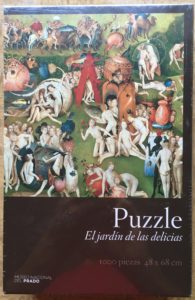 Image of the puzzle 1000, Educa, The Garden of Earthly Delights, by Hieronymus Bosch, Factory Sealed, Picture of the box
