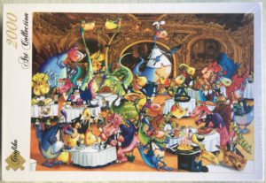 Image of the puzzle 2000, Grafika, Restaurant des Dragons, by François Ruyer, Factory Sealed, Picture of the box