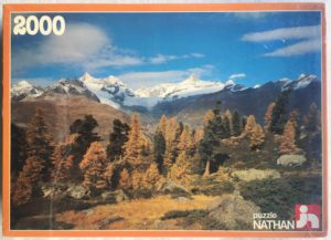 Image of the puzzle 2000, Nathan, Landscape in the Alps, Factory Sealed, Picture of the box