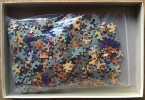 Image of the puzzle 500, Ravensburger, The Wild West, by Renate Mörtl-Rangnick, Complete, Picture of the bag