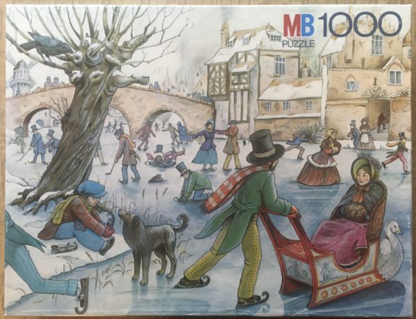 Image of the puzzle 1000, MB, Skating, Complete, Picture of the box