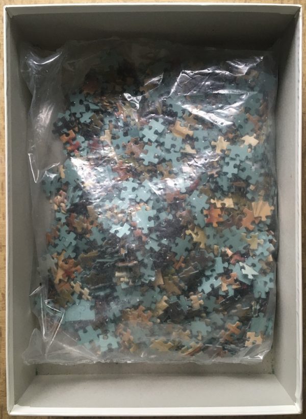 Image of the puzzle 1000, Ricordi, Still Life I with Tropical Palms, by Jean Capeinick, Sealed Bag, Picture of the bag