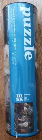 Image of the puzzle 1000, MSK, Allegory of the Five Senses, by Theodoor Rombouts, Factory Sealed, Picture of the box