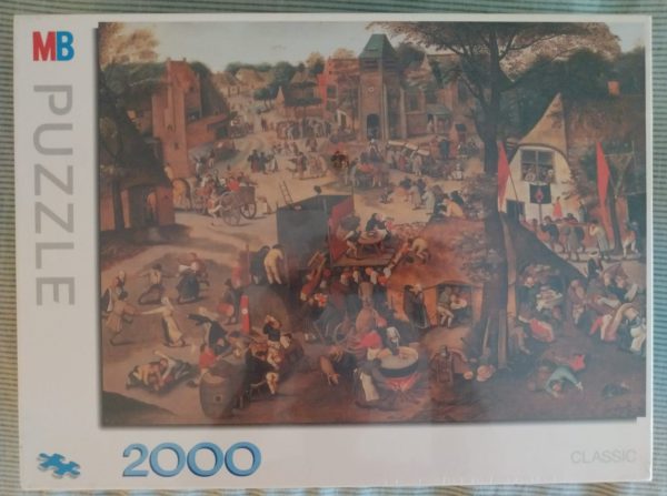 Image of the puzzle 2000, MB, A Village Festival, Pieter Bruegel the Elder, Factory Sealed, Picture of the box