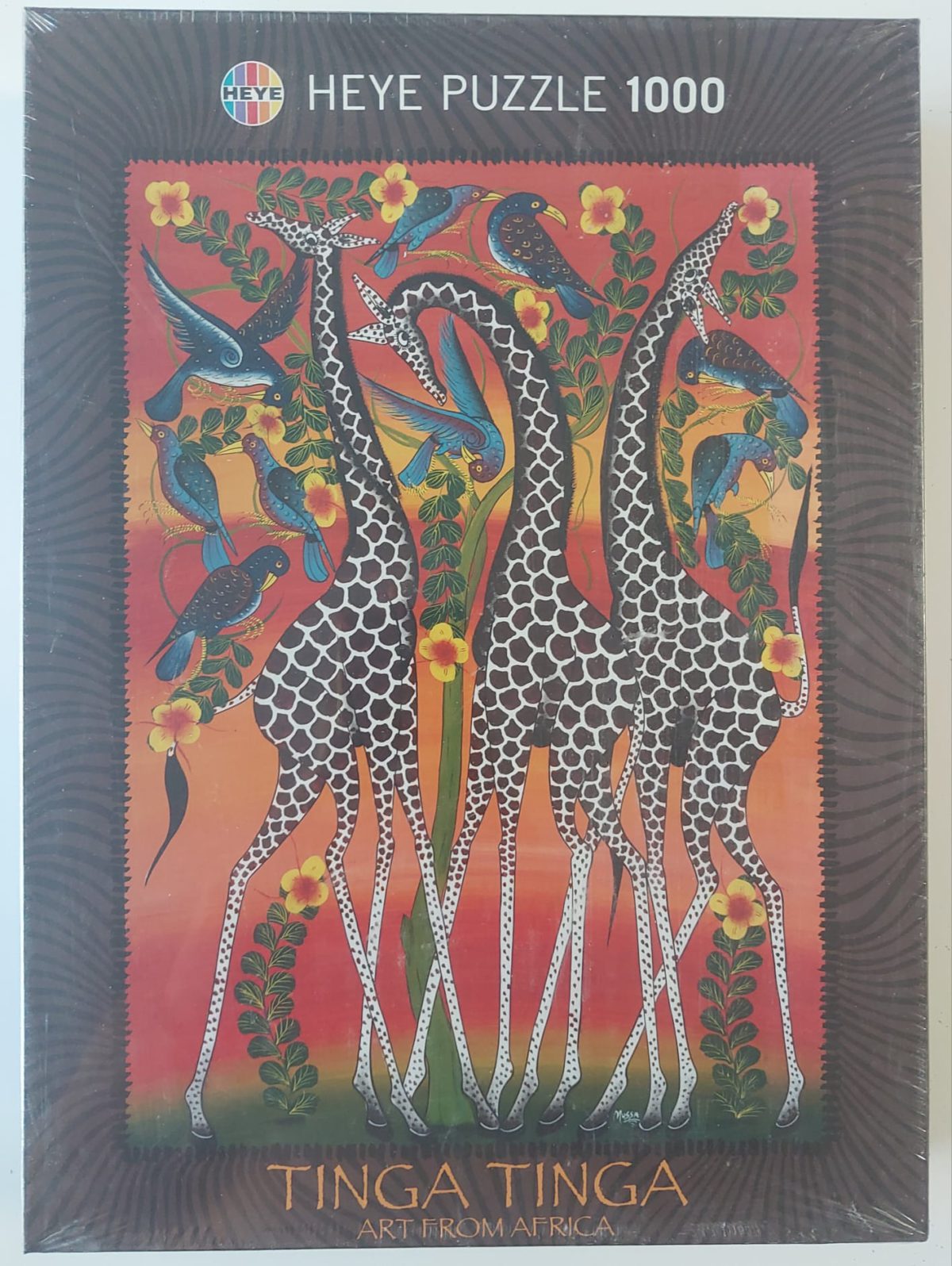Image of the puzzle 1000, Heye, Giraffes, Salum Mussa, Factory Sealed, Picture of the box