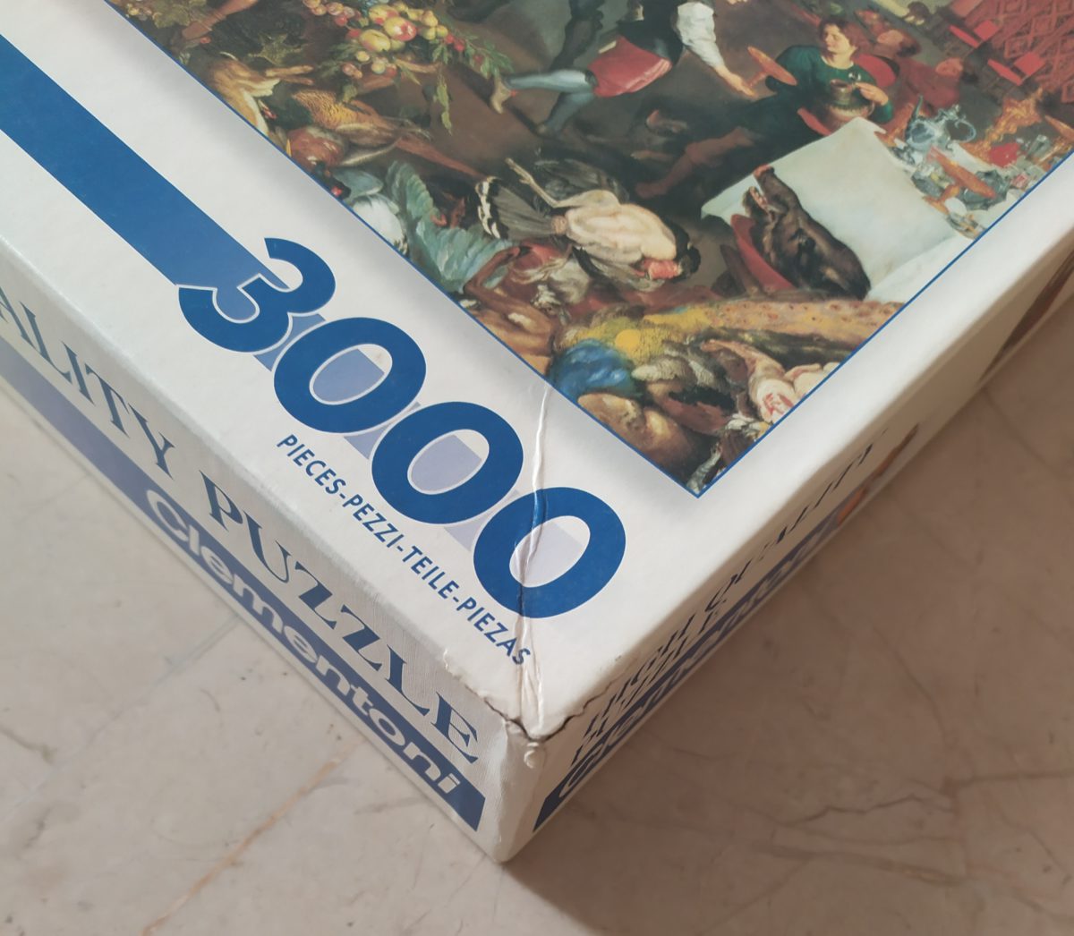Image of the puzzle 3000, Clementoni, Taste, Hearing and Touch, by Jan Brueghel the Elder, Sealed Bag, Picture of the box