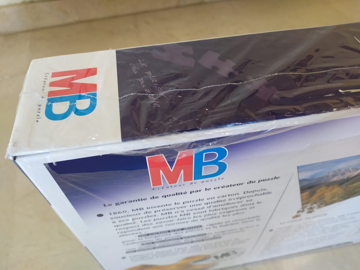 Image of the puzzle 3000, MB, A Fisherman in his Boat in Spring, Vincent van Gogh, Factory Sealed, Detail of the box