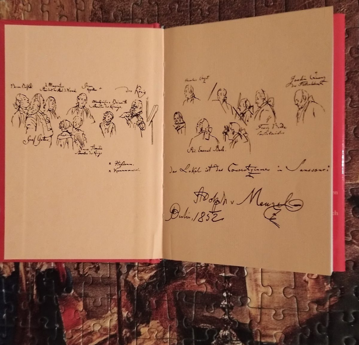1500, Prestel, Flute Concert with Frederick the Great, by Adolph Menzel, Complete, Listed by Gmath Image of the puzzle 1500, Prestel, Flute Concert with Frederick the Great, by Adolph Menzel, Complete, Picture of the booklet