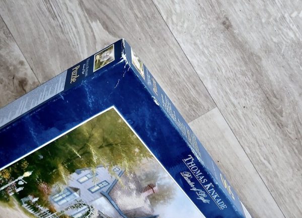 Image of the puzzle 500, Schmidt, Home Is Where the Heart Is, by Thomas Kinkade, Complete, Detail of the box