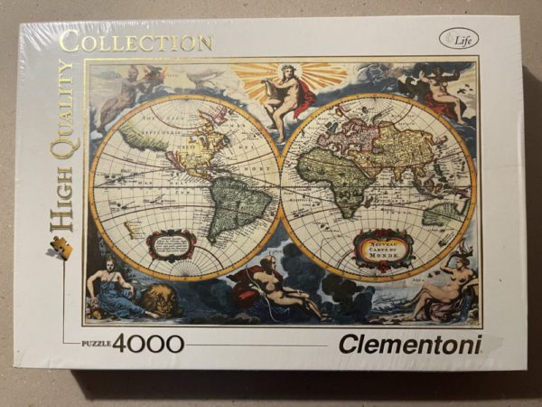 Image of the puzzle 4000, Clementoni, Old Map, Frederick de Wit, Factory Sealed, Picture of the box