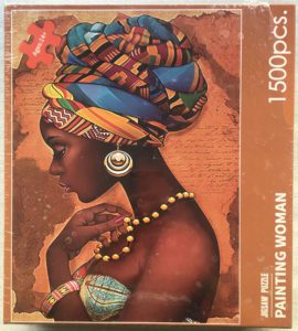 Image of the puzzle 1500, Shunshun, Painting Woman, Factory Sealed, Picture of the box