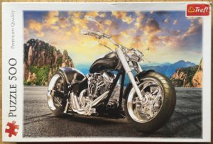 Image of the puzzle 500, Trefl, Black Motorcycle, Complete, Picture of the box