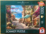 Image of the puzzle 1000, Schmidt, Italian Cafe, Thomas Kinkade, Complete, Picture of the box