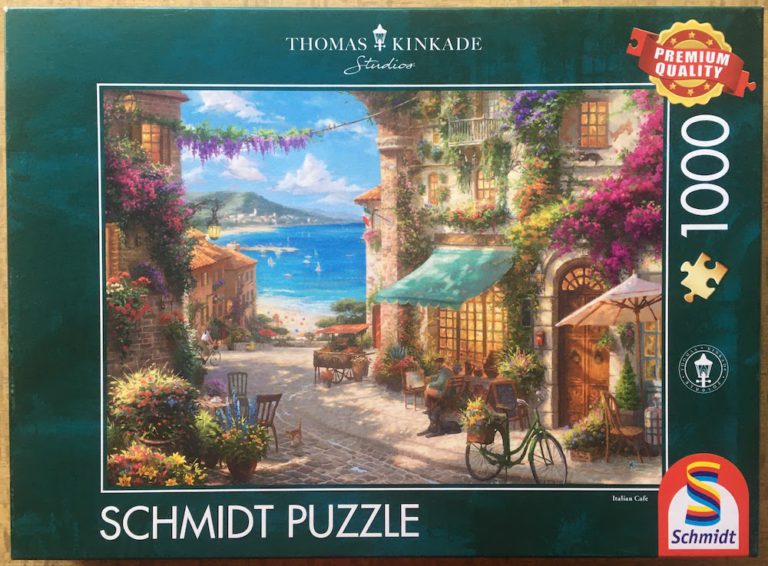 1000, Schmidt, Italian Cafe, Thomas Kinkade Rare Puzzles