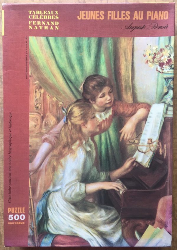 Image of the puzzle 500, Nathan, Young Girls at the Piano, by Pierre-Auguste Renoir, Complete, Picture of the box