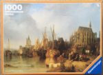 Image of the puzzle 1000, Ravensburger, On the Banks of the Rhine, by George Clarkson Stanfield, Incomplete, Picture of the box