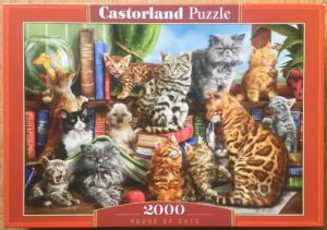 Image of the puzzle 2000, Castorland, House of Cats, by Marcello Cortí, Complete, Picture of the box
