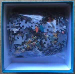 Image of the puzzle 500, Gibsons, Spirit of the Fifties, by Robert Opie, Complete, Picture of the bag