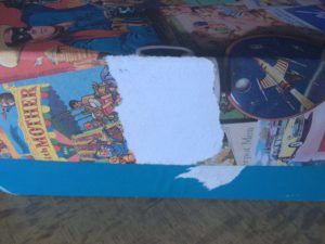 Image of the puzzle 500, Gibsons, Spirit of the Fifties, by Robert Opie, Complete, Detail of the box